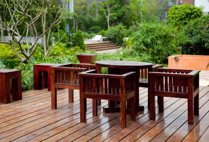 Wood Chairs on Wood Deck And Outdoor Furniture Deck And Patio Round Up