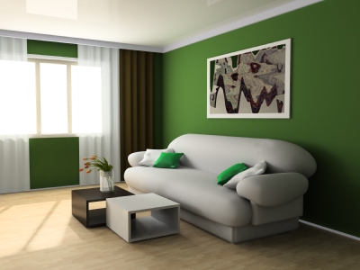 Green Living Room on Green Can Offer A Relaxed  Homey Atmosphere  With Green Furniture