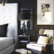 black interior design space