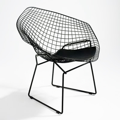 Mid Century Modern Design Henry Bertoia wire backed diamond chair Mid Century Modern Design