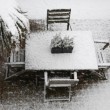 Garden Furniture in Winter
