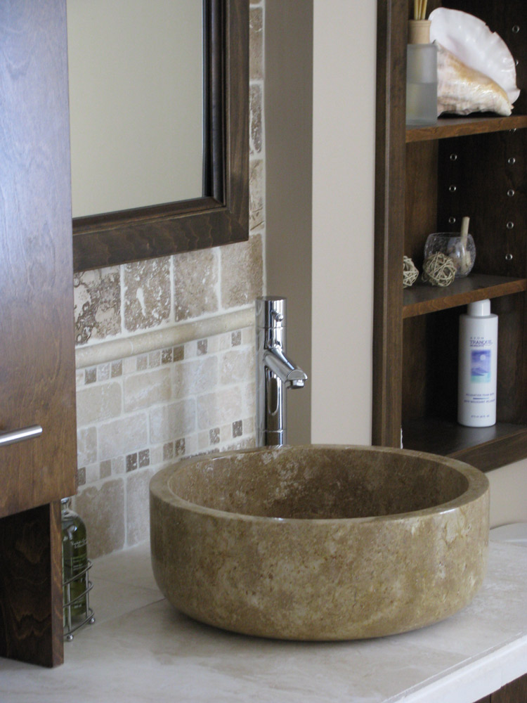 bathroom remodel travertine sink Your Bathroom Remodel: 5 Ways To Simplify 