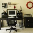 Home office with clock Home office with clock