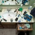 Cluttered bathroom