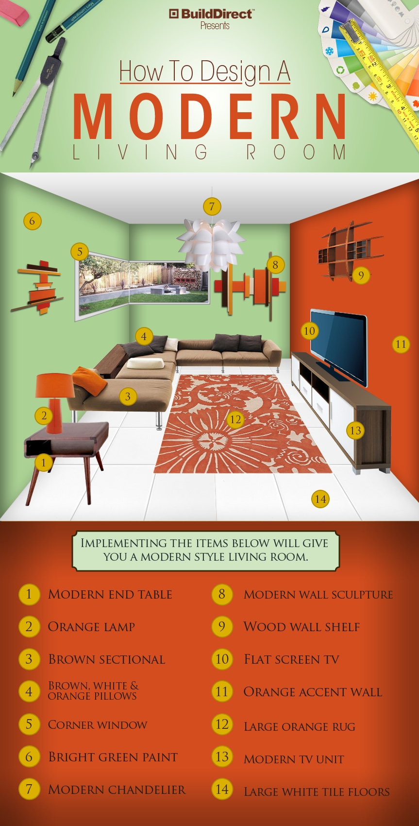 Mid-Century Modern Living Room Design