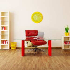 Modern Home Office Red Yellow