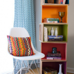 Upcycled recycled wine crates bookshelves
