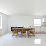 White kitchen dining area large space