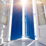 door opening natural light