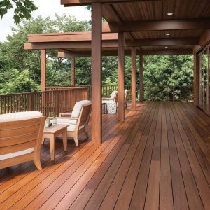 Non-slip wood decking