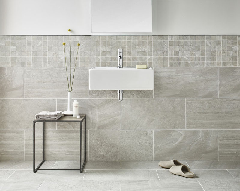 Matching Tile Floors and Walls in the Bathroom