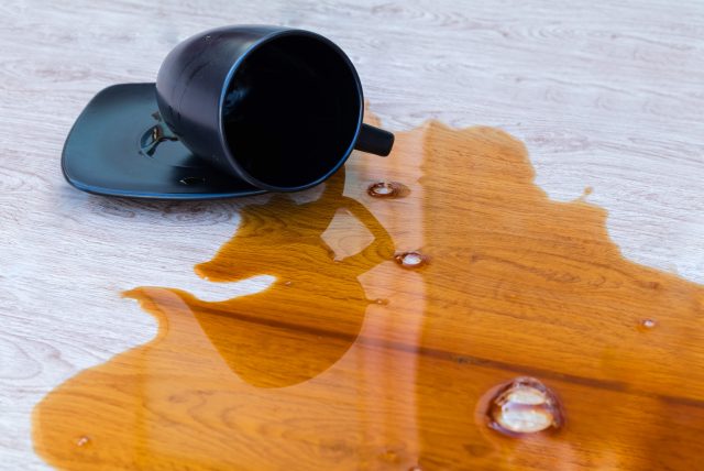 spill on waterproof hardwood